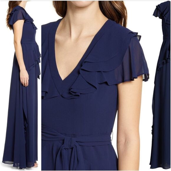 Shani Ruffle A-Line Gown - Picture 2 of 9